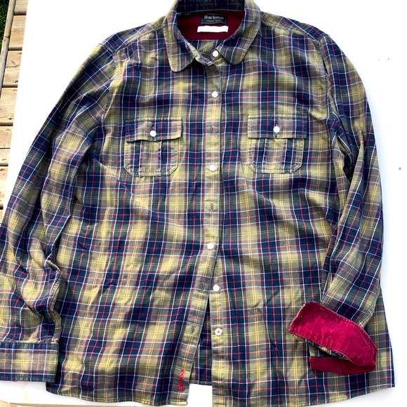 Barbour Tops - Barbour slim tartan button down size large